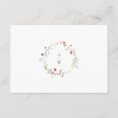 Elegante Wilde Blume Hochzeiten Details Begleitkarte (Rückseite)