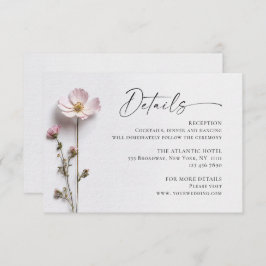 Elegante Wilde Blume Hochzeiten Details Begleitkarte