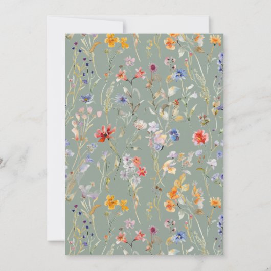 Elegante wilde Blume Splash & Spa Tamaro Einladung (Rückseite)