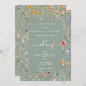 Elegante wilde Blume Splash & Spa Tamaro Einladung (Vorne/Hinten)