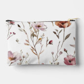 Elegante wilde Blume Zubehörtasche (Rückseite)