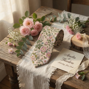 Elegante Wilde Rosen Blume Krawatte