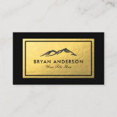 Elegante Wilderness Business Card - Mountain Icon Visitenkarte (Vorderseite)