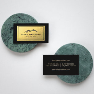 Elegante Wilderness Business Card - Mountain Icon Visitenkarte