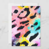 Elegante Wildkindersafaris in Wasserfarbe 1St B Einladung (Rückseite)