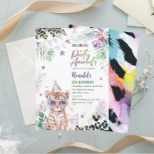 Elegante Wildkindsafartiere in Wasserfarbe 2Th B