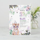 Elegante Wildkindsafartiere in Wasserfarbe 2Th B Einladung (Stehend Vorderseite)