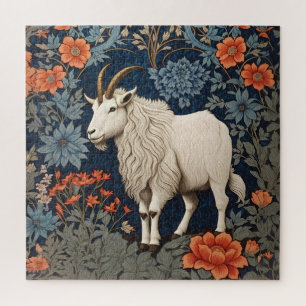 Elegante William-Morris-inspirierte Bergziege Puzzle