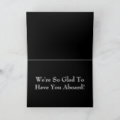 Elegante Willkommen im Team! Grußkarte Karte (Innenseite)