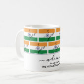 Elegante Willkommene INDIA FLAG Kaffee Tasse (Vorderseite Links)