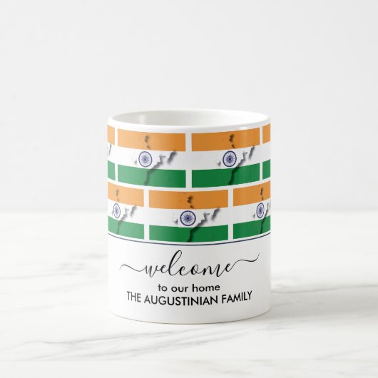 Elegante Willkommene INDIA FLAG Kaffee Tasse (Mittel)
