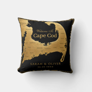 Elegante Willkommenskarte Cape Cod Kissen