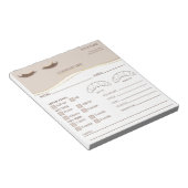 Elegante Wimpern-Klientenakte Notizblock (angewinkelt)