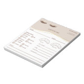Elegante Wimpern-Klientenakte Notizblock (Rotiert)