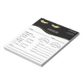 Elegante Wimpern-Klientenakte Notizblock (Rotiert)