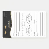 Elegante Wimpern-Klientenregistrierungsformular Post-it Klebezettel (Vorderseite)