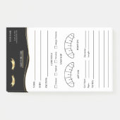 Elegante Wimpern-Klientenregistrierungsformular Post-it Klebezettel (Vorderseite)