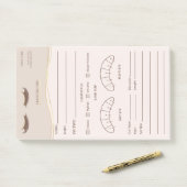 Elegante Wimpern-Klientenregistrierungsformular Post-it Klebezettel (Auf Schreibtisch)