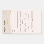 Elegante Wimpern-Klientenregistrierungsformular Post-it Klebezettel (Vorderseite)