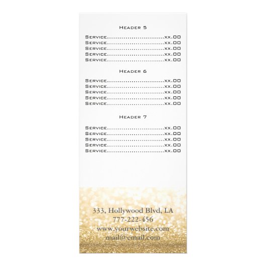 Elegante Wimpern und Augenbrauenglanz Werbekarte (Hinten)