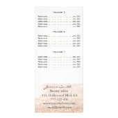 Elegante Wimpern und Augenbrauenglanz Werbekarte (Hinten)