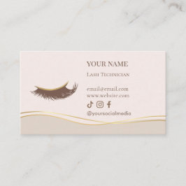 Elegante Wimpernverlängerungen Wimpern Nachsorge Visitenkarte