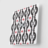 Elegante Windhund-Muster-Uhr Quadratische Wanduhr (Winkel)