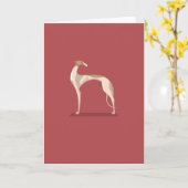 Elegante Windhundkarte Karte (Gelbe Blume)