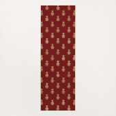 Elegante Wine and Gold Ananas Muster Yoga Mat Yogamatte (Rückseite)