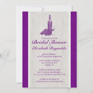 Elegante Wine Bottle Bridal Dusche Einladungen