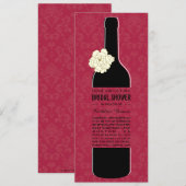Elegante Wine Bridal Dusche Einladung (Vorne/Hinten)