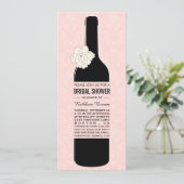 Elegante Wine Bridal Dusche Einladung (Stehend Vorderseite)