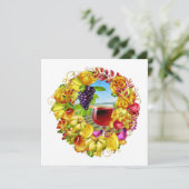 Elegante Wine Fall Season Harvest Einladung (Stehend Vorderseite)