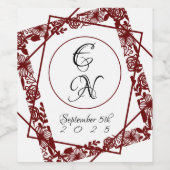 Elegante Wine Flasche Weinetikett (Einzelnes Label)