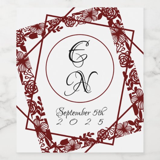 Elegante Wine Flasche Weinetikett (Einzelnes Label)