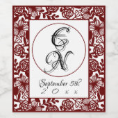 Elegante Wine Flasche Weinetikett (Einzelnes Label)