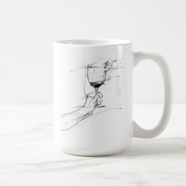 Elegante Wine Glass Toast Kaffeetasse