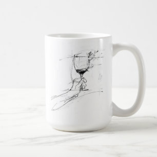 Elegante Wine Glass Toast Kaffeetasse