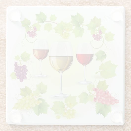 Elegante Wine Glasuntersetzer (Rückseite)