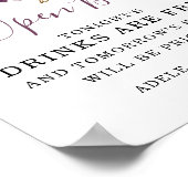 Elegante Wine Gold Piazza della Riforma Bar Poster (Ecke)