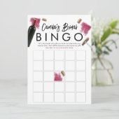 Elegante Wine Lovers Bingo Game Card Einladung (Stehend Vorderseite)