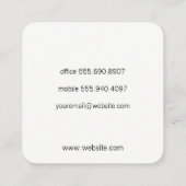 Elegante Wine Pour Quadratische Visitenkarte (Rückseite)