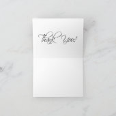 Elegante Wine Red Black Damask Danke an die Karten (Innenseite)