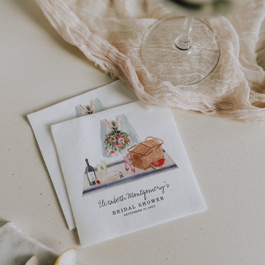 Elegante Wine tasting | Picnisches Brautparty Serviette