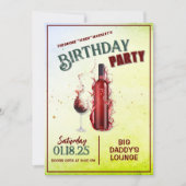 Elegante Wine Themed Party Einladung (Vorderseite)