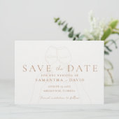 Elegante Wine Toast Save the Date (Stehend Vorderseite)
