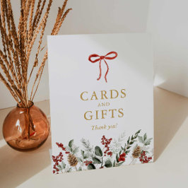 Elegante Winter Baby Shower Cards und Geschenke Sockelschild