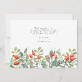 Elegante Winter Berries Drei Foto Weihnachten (Rückseite)