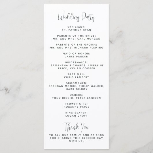 Elegante Winter Berries Pine Cone Weihnachtsfeier Programm (Rückseite)