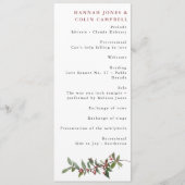 Elegante Winter Berries Red Green Watercolor Programm (Vorderseite)